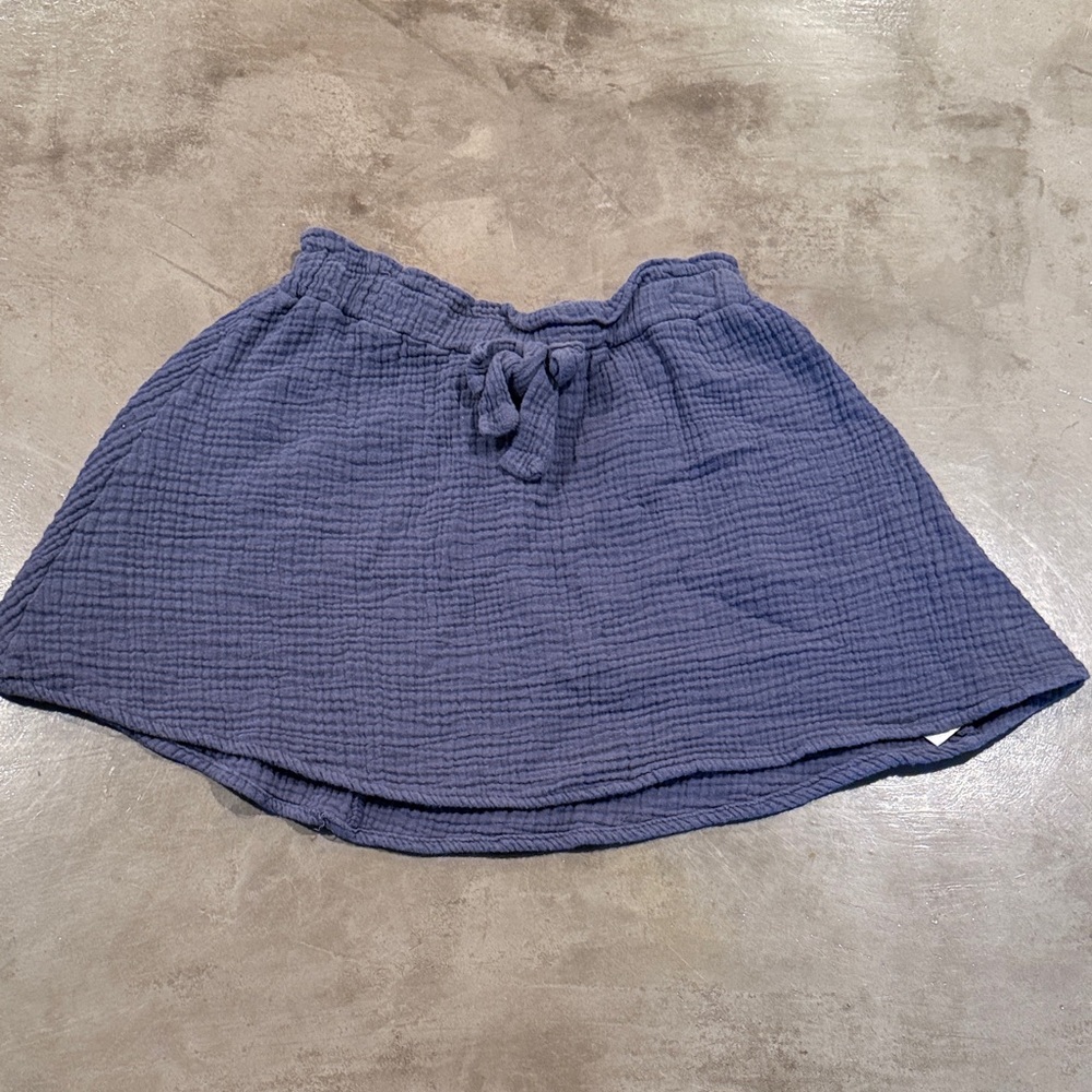 Kensie Girl Textured Blue Mini Skirt